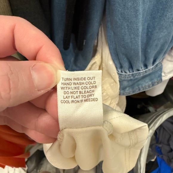 The Post Swiss Dot Midi Dress with Puff Sleeves and Metallic Lurex Stripes - Picture 9 of 9